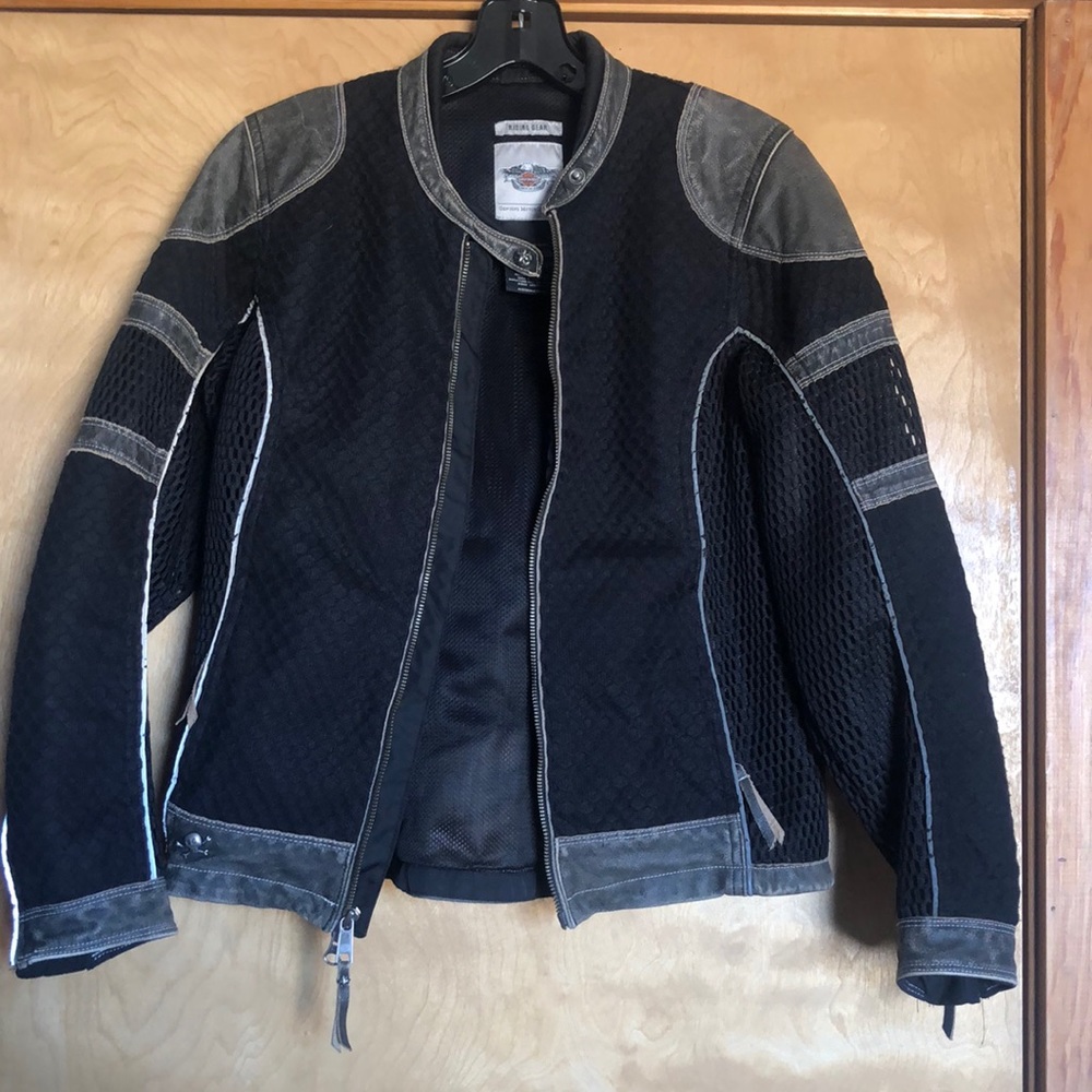 Rare Harley Davidson Mesh & Leather Motorcycle Riding Jacket, mad max vibes